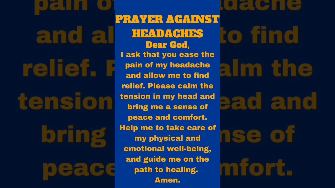 Prayer Against Headaches god jesus prayer shorts YouTube Prayer Against Headaches god jesus prayer shorts YouTube