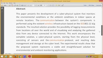 A Cyber Physical System for Environmental Monitoring