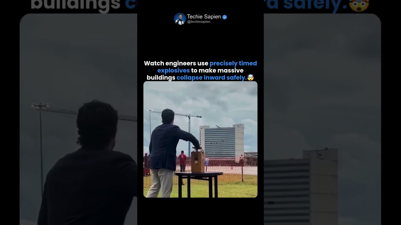 How Engineers Demolish Massive Buildings Using Controlled Implosion🤯