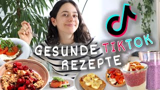 GESUNDE TikTok Rezepte zum FRÜHSTÜCK | Ich teste einfache und vegane Rezepte mit nur wenigen Zutaten screenshot 3