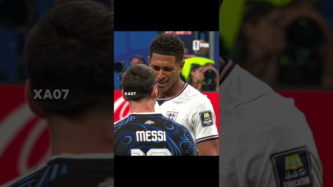 When Messi Met Jude Bellingham🥶🤯 #shorts #ronaldo #messi #bellingham #shortsvideo