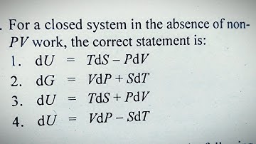 Net dec 2018| Thermodynamics | Csir net gate chemistry