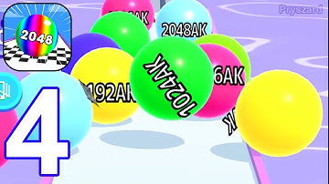 Ball Run 2048 - Gameplay Walkthrough Part 4 Infinity Mode New Best Record 4096AN (iOS, Android)
