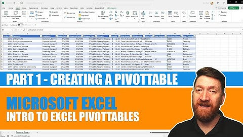 Introduction to Creating Excel PivotTables - Part 1