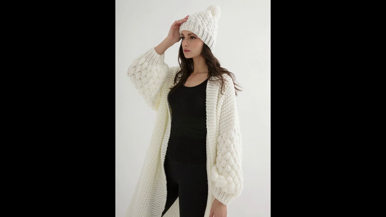Bundle Knitting Pattern - Bubbletale Coat and Storm beanie By Through The Stitch