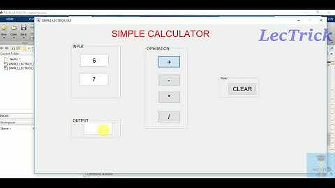 MATLAB GUI simple calculator in detail