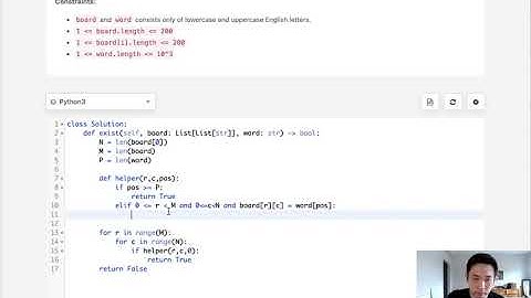 Leetcode - Word Search (Python)
