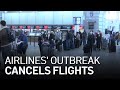 Airlines Cancel Hundreds of Flights Due to Staff Outbreaks, Stranding Holiday Travelers