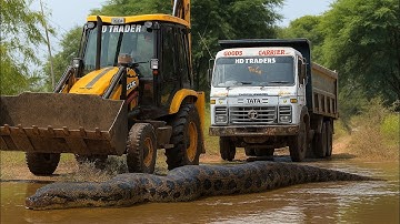 🔥JCB 3dx xpert machine And Backhoe Dumper Track Loading Video ‼️India Backhoe Machine khudai video