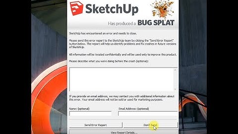 Sketchup BugSplat error