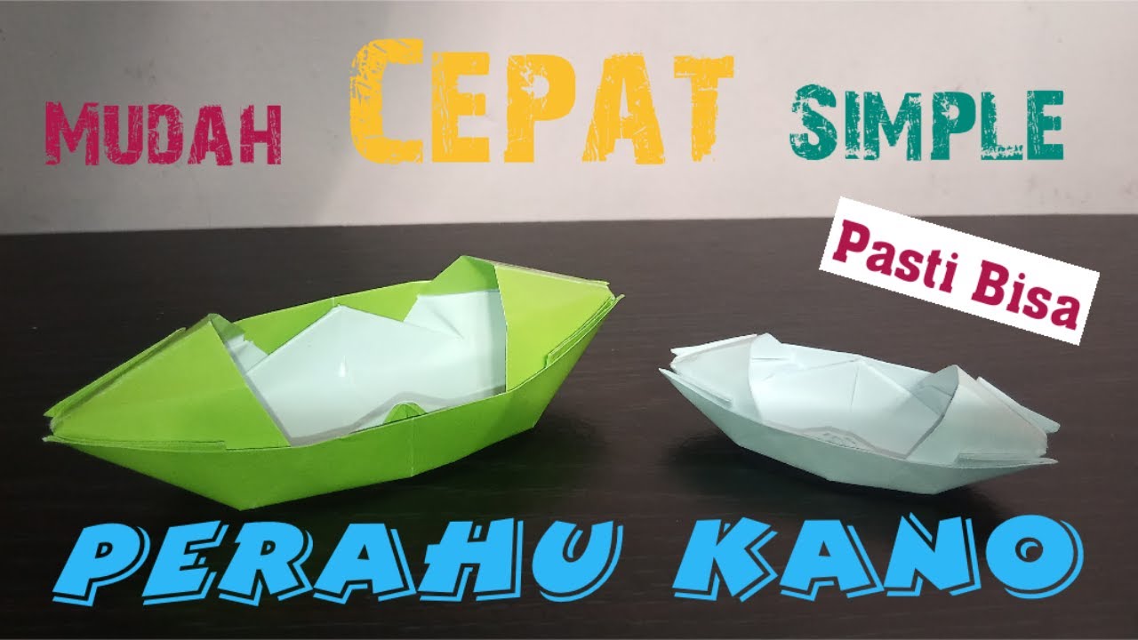 Membuat Perahu  Kano Membuat kerajian tangan dari kertas 