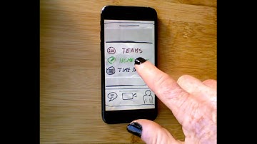 First iteration of a paper prototype. Using pen and paper, Marvel app, smartphone, and iPevo camera.