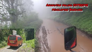 Ngeri🔥hujan kabut jln lumpur hutan Gluduk🌍Mikrobus pedalaman BandungLondok-Ciwidey`P3