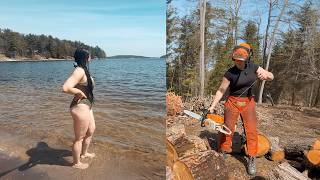 Building, Cold Plunges & Chainsaws | Spring on Our 18 Acre Homestead