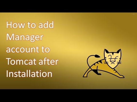 How to add Manager Users for Tomcat Web server After installation