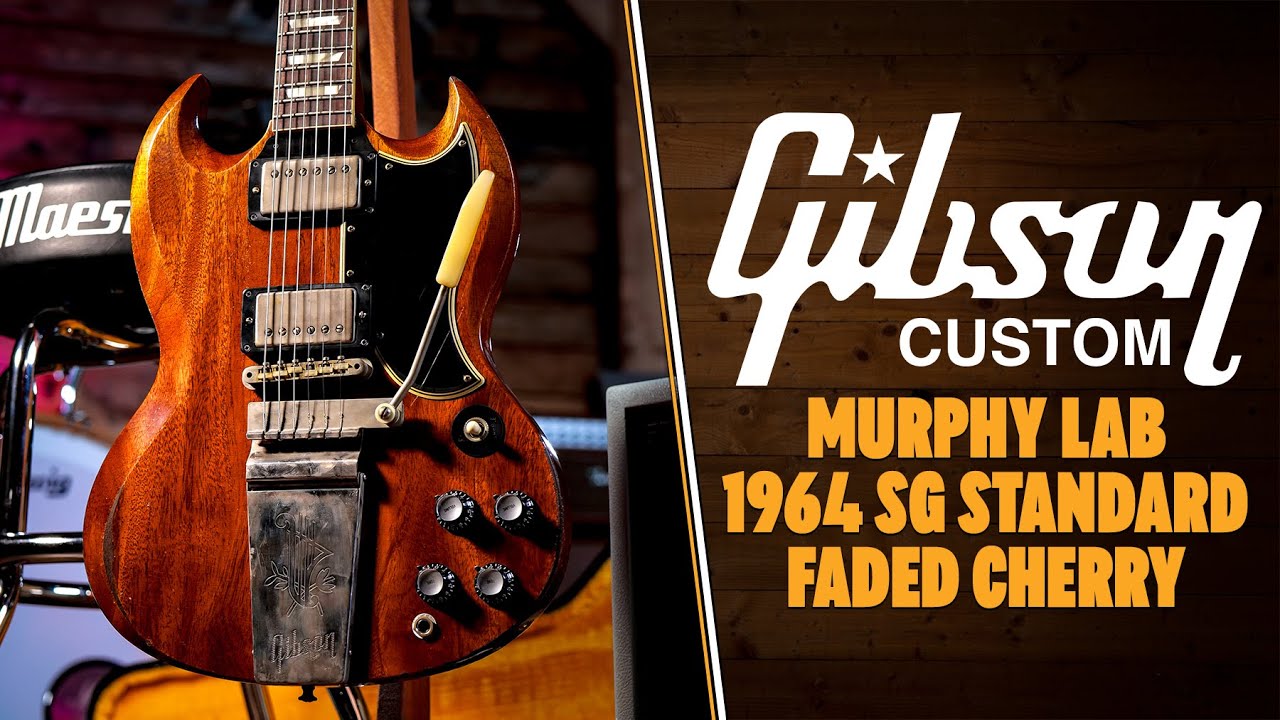 Gibson Custom Murphy Lab 1964 SG Standard Reissue w/ Maestro | Faded Cherry - Heavy Aged