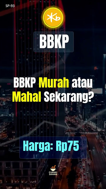 BBKP Rp75 → Overvalued 60% Lebih!? 🏦⚠️