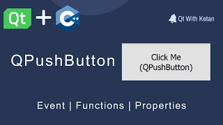 Qt QPushButton : Event Signals, Slots, and Properties | Qt C   | Qt Creator | Qt Tutorial