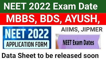Neet 2022 Exam Date | What is expected date of NEET 2022| Neet 2022 latest news | application form