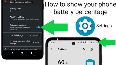 how to display battery percentage in status bar home screen on Android