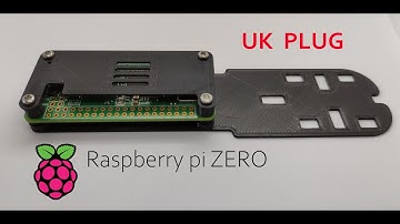 2021 Raspberry Pi Zero W UK Plug Mount Case Enclosure 3D Printed