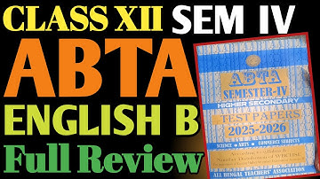 Class 12 4th semester ABTA Review || ABTA Test Paper 2026 class 12 4th semester