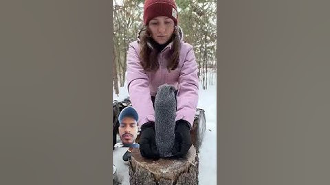 Amazing GIRL Knows How to Survive Winter❄🥶 #winter #shortsfeed #shorts #trending #survival #ytshorts