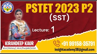 PSTET SST Important Questions | Lec 1 | Pstet SST Preparation | PTET 2023 | Insight Academy Abohar