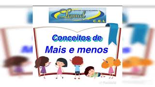 Infantil IV- (aula 10) Conceitos de mais e menos