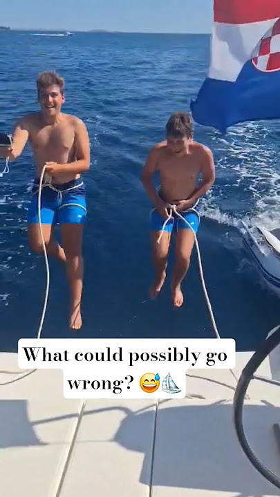 Jumping Off a Sailing Boat Going 5 Knots 😅💦 #malubross