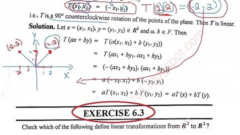 (Lecture #36, 1-9-2020, Linear Algebra) Linear Transformation, examples, Method Exercise#6.3