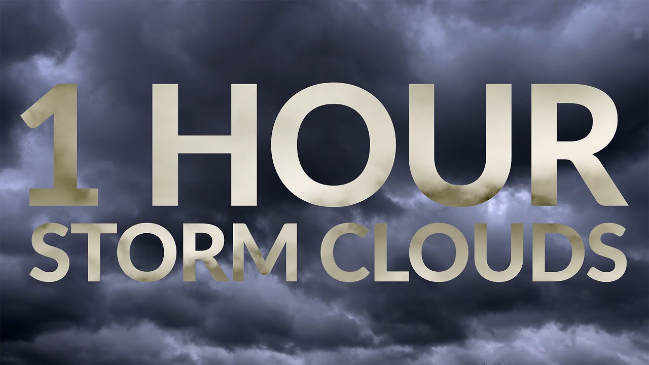 1 Hour Dark Storm Clouds Rolling by With Ambient Sound and Music.