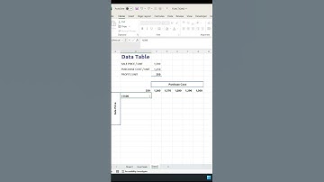HOW TO USE DATA TABLE IN EXCEL #excel