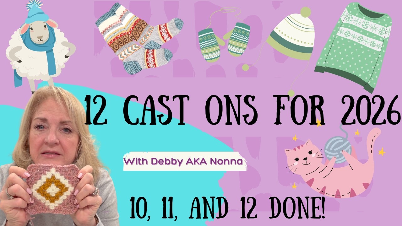 12 Cast ons of 2026 10, 11, 12 Done! #yny12castons2026 #knittingpodcasts #crochetpodcast