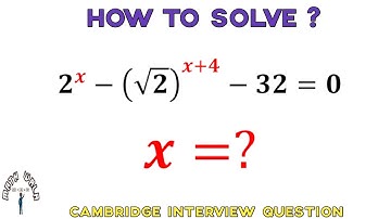 Cambridge Interview Question| How to solve it?@mathwala2145