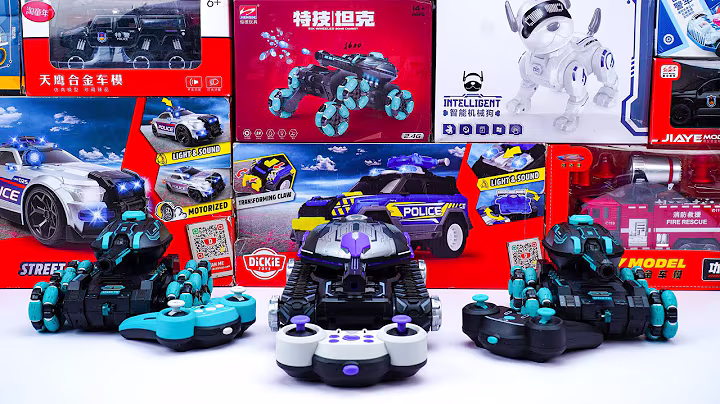 Unboxing RC Dickie Toys Street Force Police Car, RC Water Bomb Tank, Dickie Toys Police SUV
