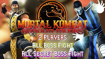 Mortal Kombat Shaolin Monks All Boss Fight 4K 60 FPS - MKSM Scorpion And Sub-Zero PS2 2023