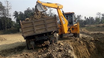 Loading Soil In Tripper Dum (JCB Backhoe Video) @r2autos2040