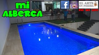 CÓMO HICIERON MI ALBERCA - PISCINA - EL ARTE EN PIEDRA \/\/ YESLY