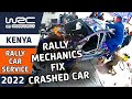 Rally mechanics crash repair with greensmiths msport ford puma  wrc safari rally kenya 2022