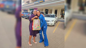 Keziah Wa Kariuki Surprises Winrose Wangui With Gifts From Dubai