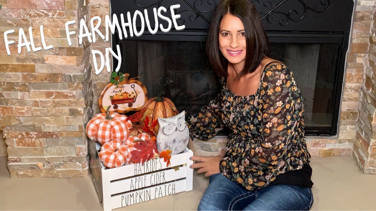 FALL FARMHOUSE DIY 🍁DOLLAR TREE FALL DECOR 🍂FALL DECOR IDEAS