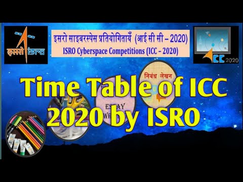 TIMETABLE  OF ICC 2020 : ISRO Cyberspace Competitions