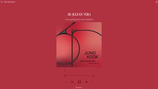 jungkook (feat. jack harlow) - 3d (clean ver.) (sped up + reverb) Resimi