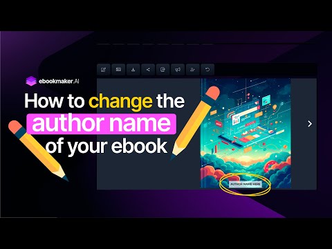 Tutorial - How to change the author name | Ebookmaker.ai