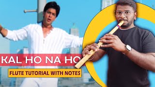 Straight Flute Tutorial - Kal Ho Na Ho - Easy Notation - Beginners Lesson - Flute Lesson