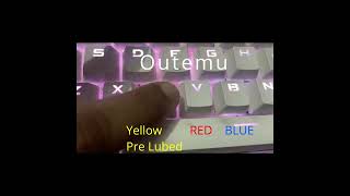 Outemu Yellow Pre Lubed vs Red vs Blue Mechanical Keyboard Switch Sound Comparison screenshot 5
