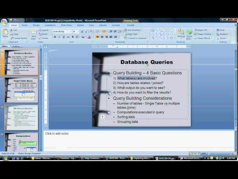 MS Access Query Example 1 of 4