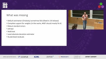 Lessons Learned From Doing Introductory Econometrics with GLM.jl | Bogumił Kamiński | JuliaCon 2023