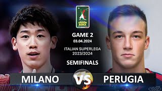 Semifinals of Italian Volleyball SuperLega 2023/2024 | Milano vs Perugia